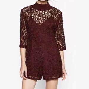 Zara WB Collection Floral Lace Romper